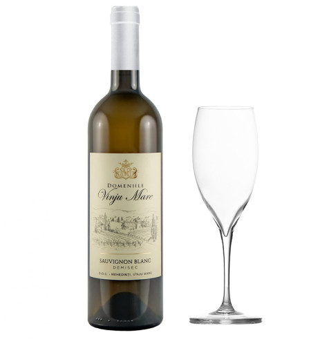 Domeniile Vânju Mare Sauvignon Blanc, alb demisec 750ml